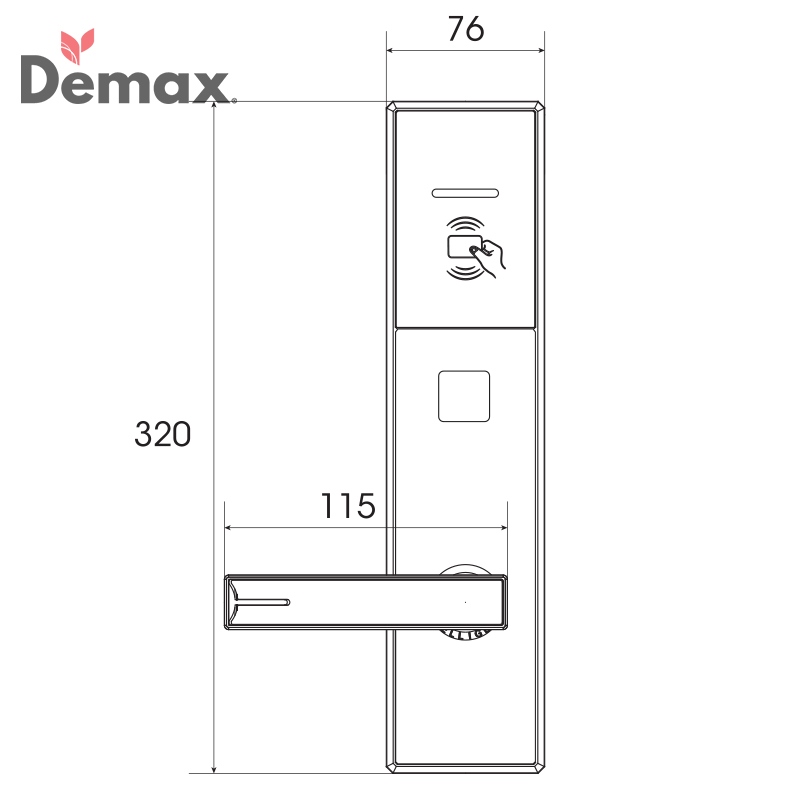 Khóa điện tử dùng cho khách sạn Demax HSL605